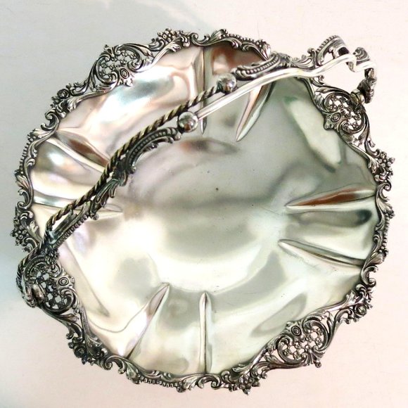 Antique - The Meridan Silver Plate Co. 01663 Bridal Basket - Silver Plate - Picture 6 of 14